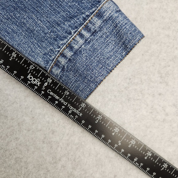 VTG Calvin Klein Jeans Classic Cropped Denim Jacket Medium Wash Women's Size XL - Picture 6 of 8